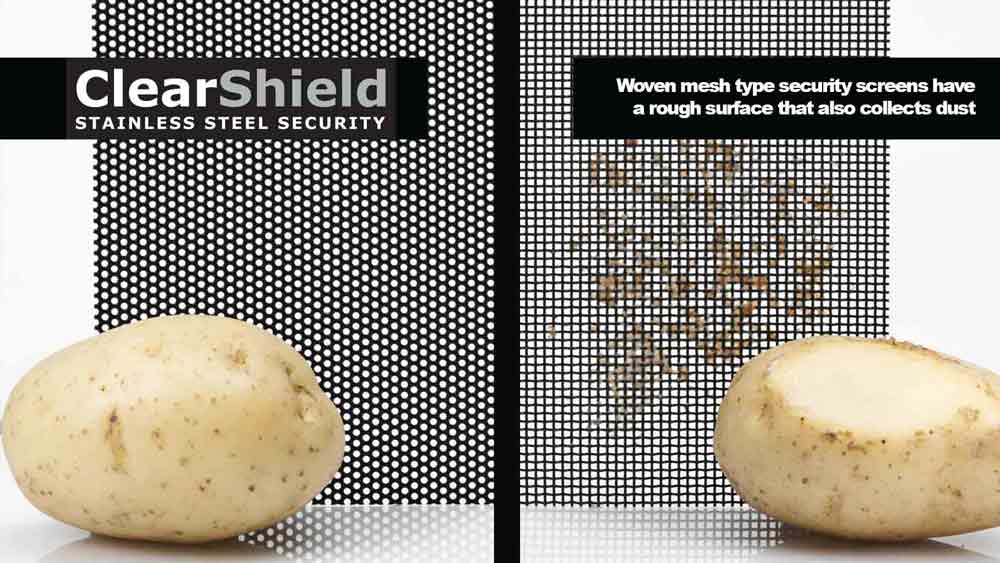 A simple demonstration shown here where a potato was rubbed against ClearShield vigorously shows that it didn’t even peel the skin off.